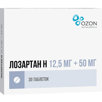 Лозартан Н табл. п.п.о. 12,5мг+50мг №30