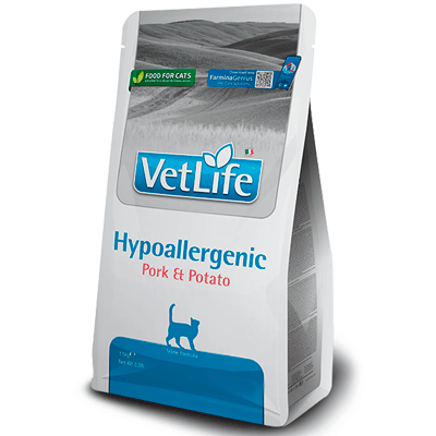 Фармина Vet Life Hypoallergenic Корм сухой для кошек диета при пищевой аллергии свинина/картофель 1,5кг