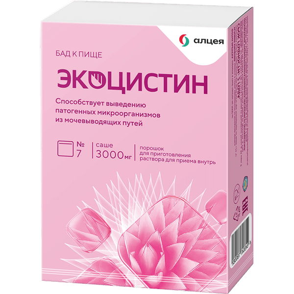 Экоцистин пор. д/р-ра для приема внутрь саше 3 000мг №7 Экоцистин пор. д/р-ра для приема внутрь саше 3 000мг №7