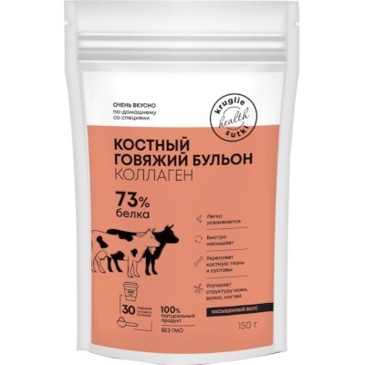 Костный бульон Круглые сутки/Kruglie Sutki говяжий без соли 150г