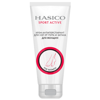 Hasico sport active Крем-антиперспирант для ног от пота и запаха для женщин 75мл