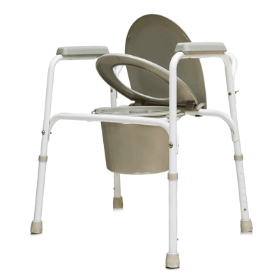 Кресло-туалет стальное со спинкой AMCB6803