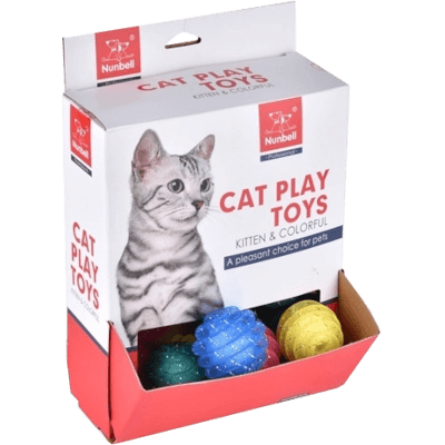 Nunbell Набор игрушек для кошек шарики игровые микс 5см №24(10922-2495)