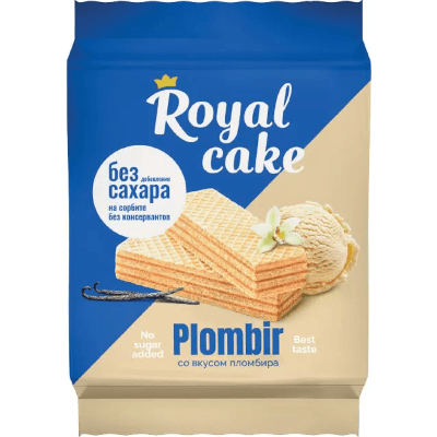 Royal Cake Вафли на сорбите со вкус. пломбира 120г Royal Cake Вафли на сорбите со вкус. пломбира 120г