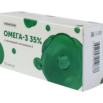 Омега-3 35% капс. с ламинарией и витамином Е №30(ГА)