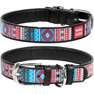 Collar Waudog Ошейник для собак Этно с рисунком 2см/30-39см