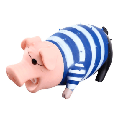 Nunbell Игрушка-пищалка для собак свинка тельняшка 20х10х8,5см(SASP8219-1)