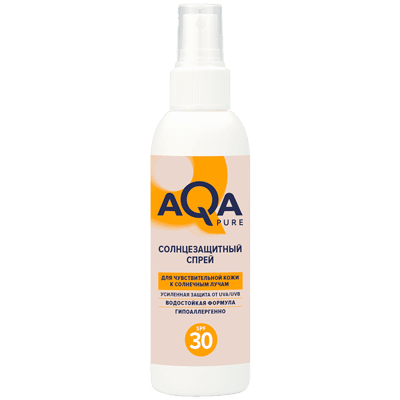 Aqa pure Спрей солнцезащитный SPF30 150мл Aqa pure Спрей солнцезащитный SPF30 150мл
