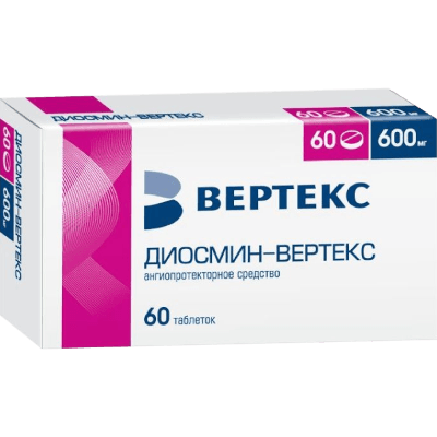 Диосмин-Вертекс таб. п.п.о. 600мг №60