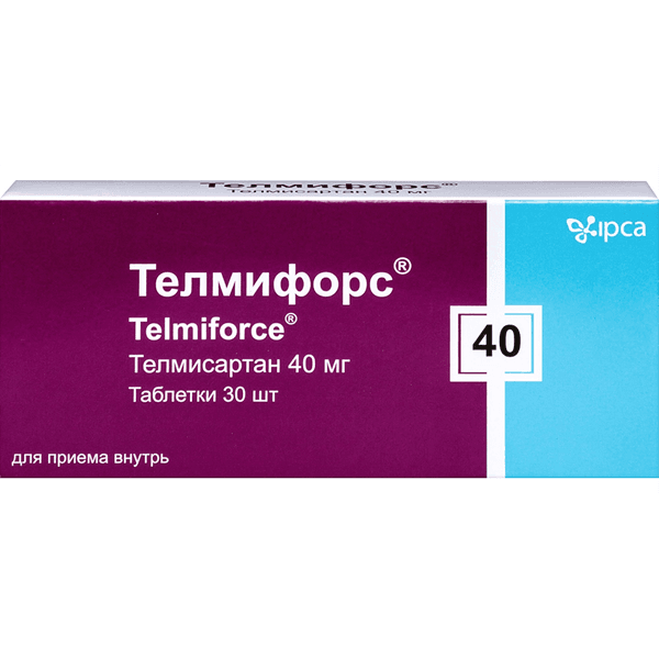 Телмифорс табл. 40мг №30 Телмифорс табл. 40мг №30