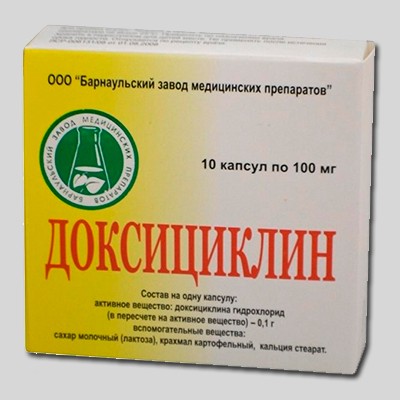 Доксициклин капс. 100мг №10 Доксициклин капс. 100мг №10