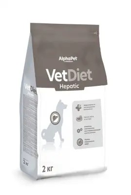 АльфаПет VetDiet Гепатик Корм сухой для взрослых собак при заболевании печени 2кг АльфаПет VetDiet Гепатик Корм сухой для взрослых собак при заболевании печени 2кг