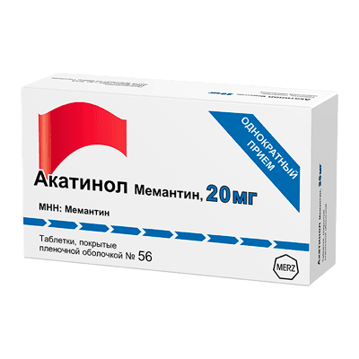 Акатинол Мемантин табл. п.п.о. 20мг №56