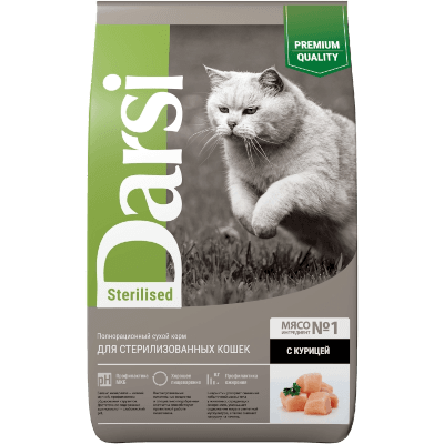 Дарси Sterilised Корм сухой для кошек курица 10кг Дарси Sterilised Корм сухой для кошек курица 10кг