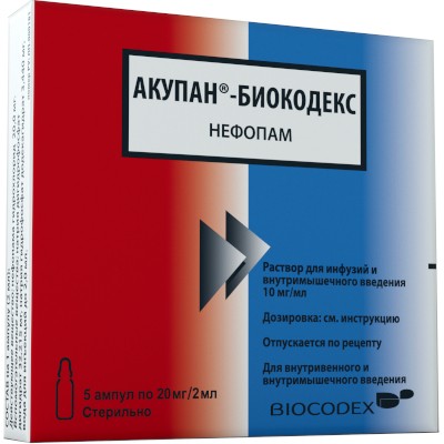 Акупан-Биокодекс р-р д/инф. и в/м введ. 10мг/мл 2мл №5 Акупан-Биокодекс р-р д/инф. и в/м введ. 10мг/мл 2мл №5