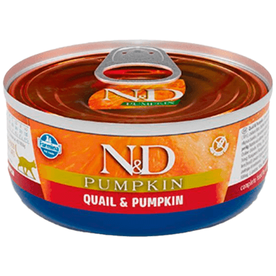 Фармина N&D Pumpkin Корм влажный для кошек перепел/тыква консервы 70г