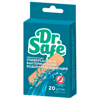 Пластырь бактерицидный Доктор Сейф/dr Safe телесный 1,9х7,2см №20 Пластырь бактерицидный Доктор Сейф/dr Safe телесный 1,9х7,2см №20