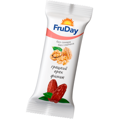 Батончик фруктово-ореховый Fruday грецкий орех/финик 30г