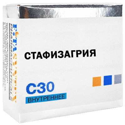 Стафизагрия 30 др. гомеопат. 10г