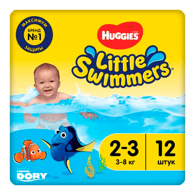 Хаггис литтл swimmers Подгузники-трусики для плавания (2-3) (3-8кг) №12