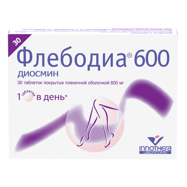 Флебодиа 600 табл. п.п.о. №30 Флебодиа 600 табл. п.п.о. №30