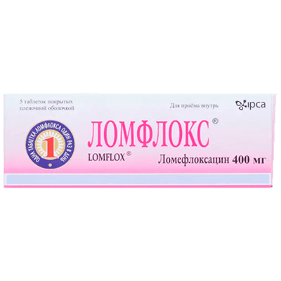 Ломфлокс таб. п.п.о. 400мг №5