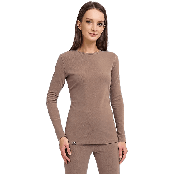 Джемпер женский термо термо Clever 170-54-3XL коричневый/молочный LPK017к