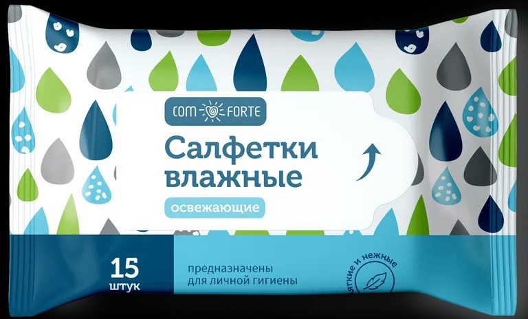 ComForte Салфетки влажные освежающие №15