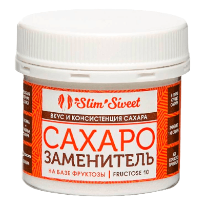 Слим Свит Заменитель сахара фруктоза 10 100г Слим Свит Заменитель сахара фруктоза 10 100г