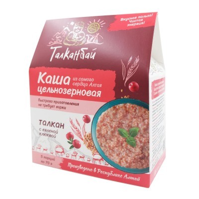 Каша Алтын Бай талкан ячменный с вяленой клюквой 70г №5