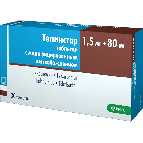 Телинстар табл. с модиф. высвоб. 1,5мг+80мг №30