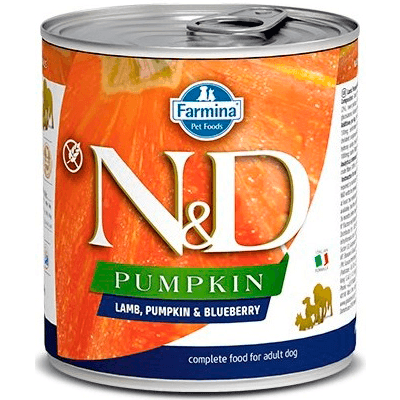 Фармина N&D Pumpkin Корм влажный для собак Ягненок/Тыква/Черника консервы 285г