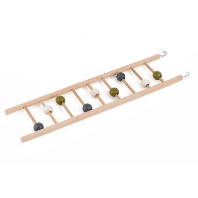 Wogy Игрушка для птиц лестница с бусинками 38х9,5см(2024-6340)