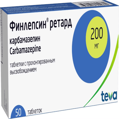 Финлепсин ретард табл. с пролонг. высвоб. 200мг №50