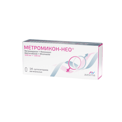 Метромикон-Нео супп. ваг. 500мг+100мг №14