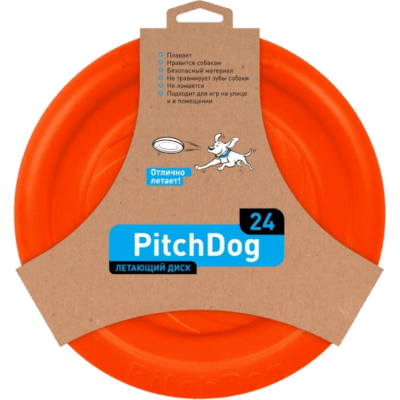 ПитчДог/Pitch Dog Игрушка для собак летающий диск оранжевый 24см