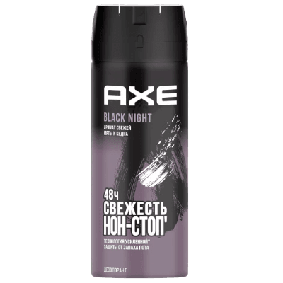 АКС/AXE Дезодорант-аэрозоль мужской Black Night Свежая мята и кедр 150мл