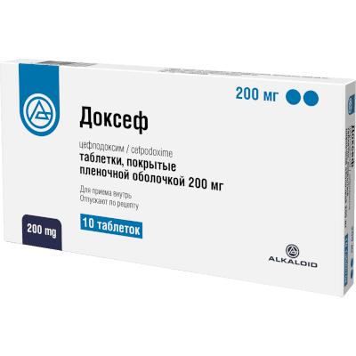Доксеф табл. п.п.о. 200мг №10