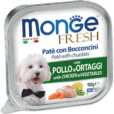 Монж Dog Fresh Корм влажный для собак Курица с овощами консервы 100г