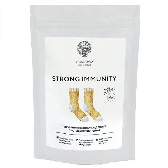 Эпсом Про Ванночка для ног горчичная strong immunity 400г