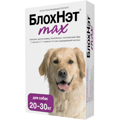 БлохНэт max Капли на холку для собак 20-30кг фл 3мл