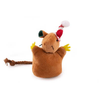 Wogy Игрушка для кошек мышка в колпаке микс 10х5,5х5см(2024-1338)