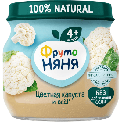 Фрутоняня Пюре цветная капуста 4,5+мес 80г