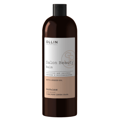 Оллин salon beauty Бальзам для волос с маслом семян льна 1л