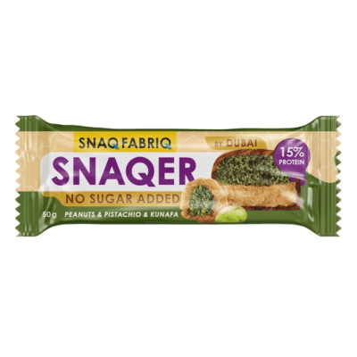 Батончик глазированный Snaq Fabriq арахис с фисташкой и хрустящим тестом 50г