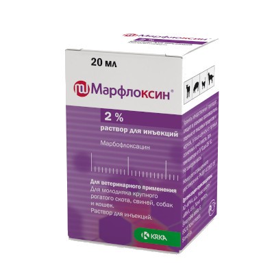 Марфлоксин р-р д/ин. фл 2% 20мл Марфлоксин р-р д/ин. фл 2% 20мл