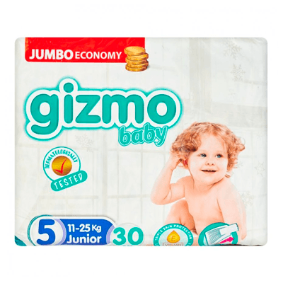 Гизмо/Gizmo Подгузники детские р.5 11-25 кг №30 Гизмо/Gizmo Подгузники детские р.5 11-25 кг №30