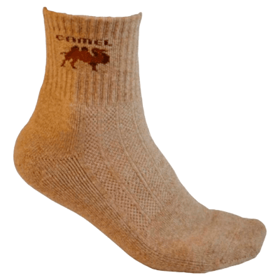 Носки 70% шерсть, с пухом верблюда р.35-37 рыжий с рисунком