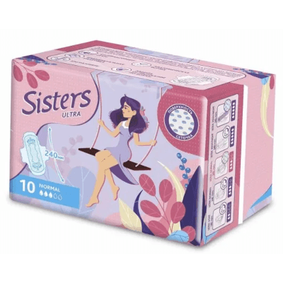Прокладки Sisters ultra нормал сеточка №10