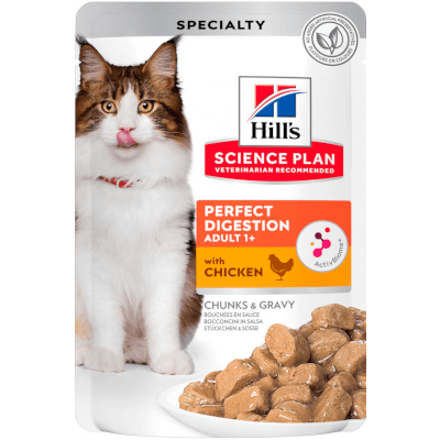 Хиллс SP Feline Adult Perfect Digestion Корм влажный для кошек Идеальное пищеварение пауч 85г